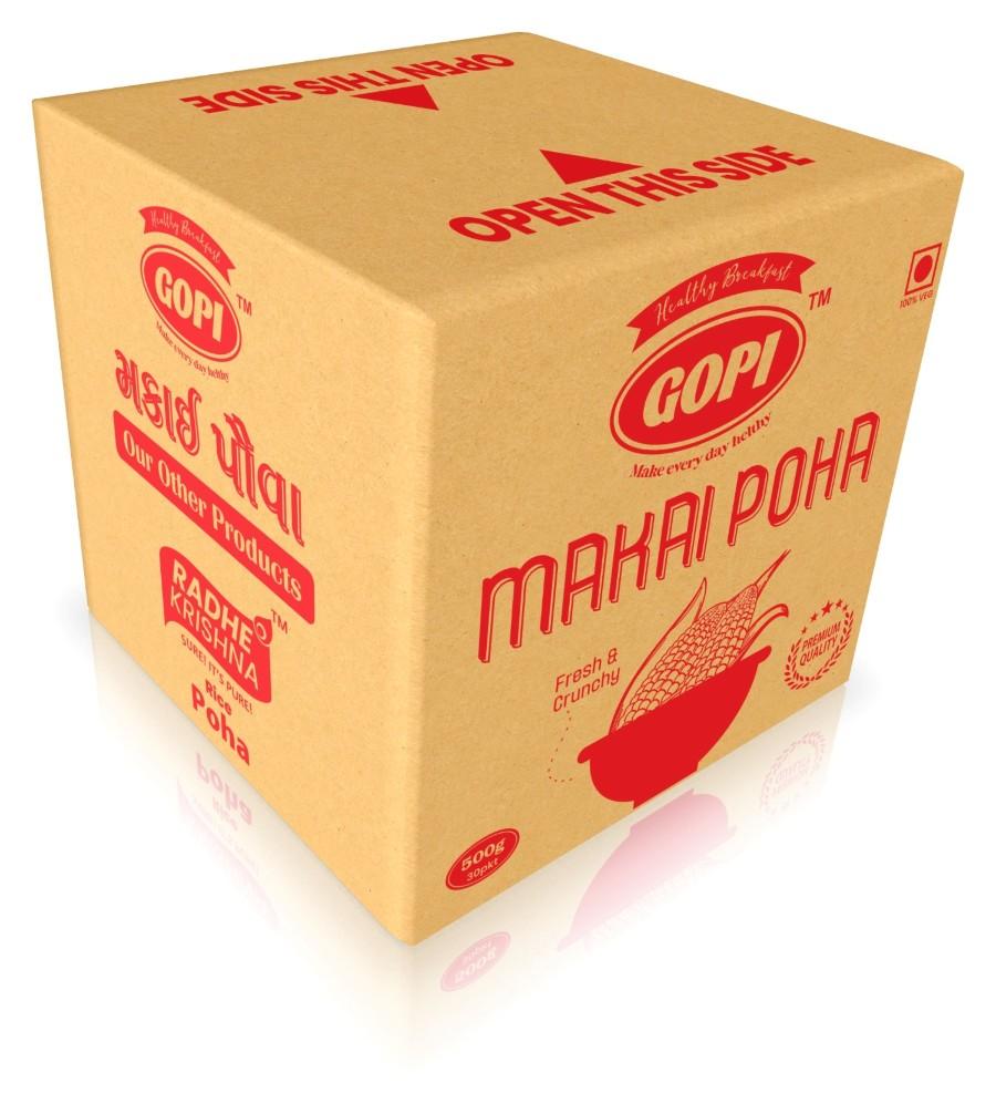 Gopi Makai Poha carton, 500 g × 30 packets