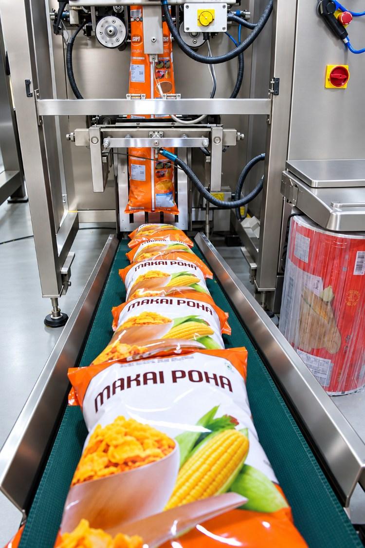 Portrait of our pack macker machine at our facility