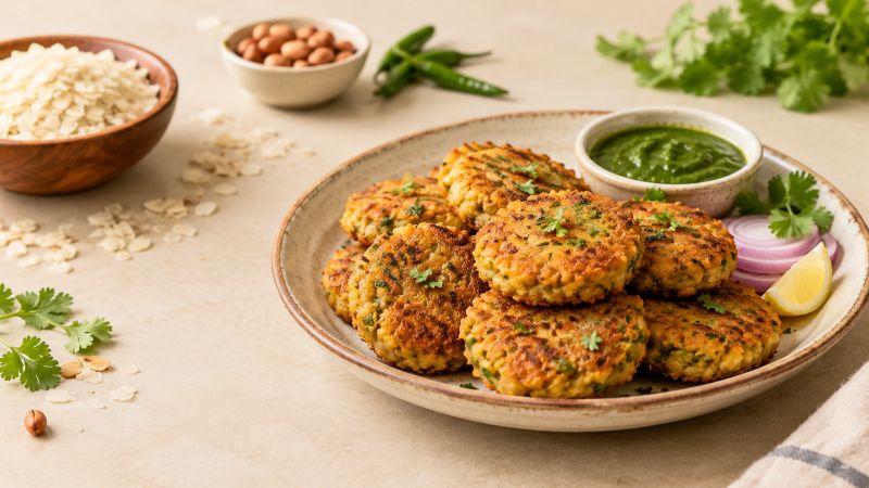 Golden crispy Rice Poha Cutlets