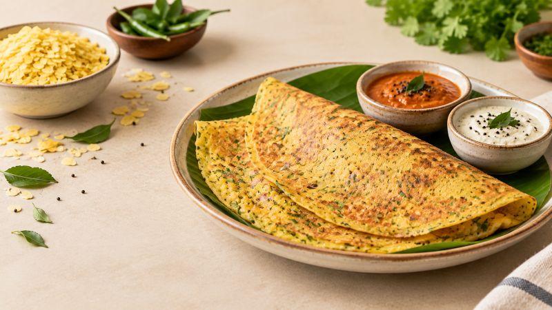 Soft South Indian style Poha Dosa