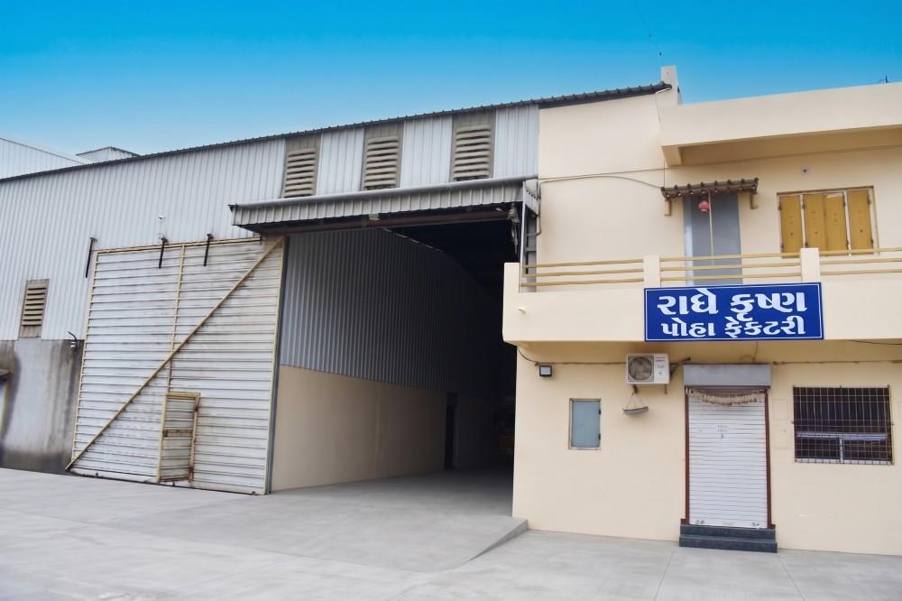Radhe Krishna Poha Factory building in Gondal