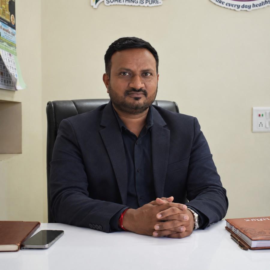 Portrait of the owner of Radhekrishna Poha Factory
